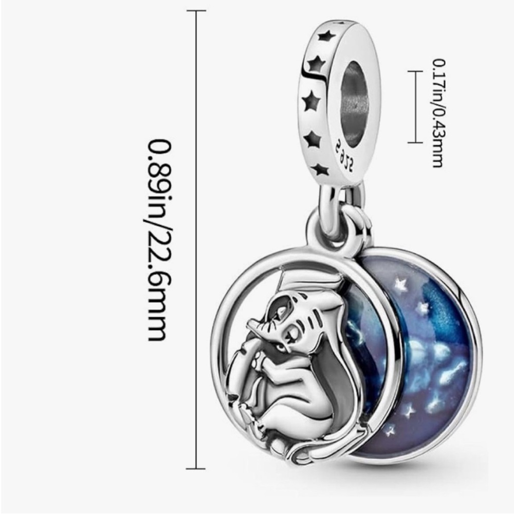 Sterling Silver 925 Dumbo Charm-NEW